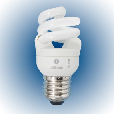 FOCO AHORRADOR 48203 ESPIRAL MINI 7W CALIDA VOLTECH.