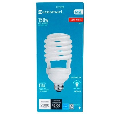 FOCO AHORRADOR EN ESPIRAL 42 W ECOSMART