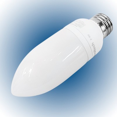 FOCO AHORRADOR MINI-VELA DE 9 WATTS LUZ BLANCA VOLTECH