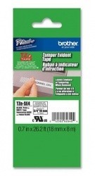Cinta Brother TZESE4 Negro sobre Blanco, 18mm x 8m
