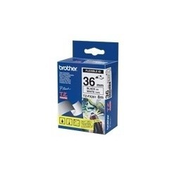 Cinta Flexible Brother TZEFX261 Negro sobre Blanco, 36mm x 8m