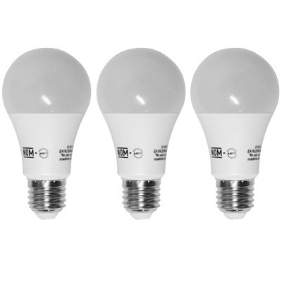 FOCO LED E26 9W CALIDA 800lum 3-PACK A19M-LED/004/30-3