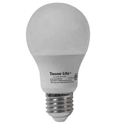 FOCO LED E26 6W LUZ DÍA 500LUM A19-LED/6W/65