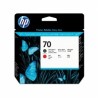 Cabezal HP 70 Negro Mate/Rojo