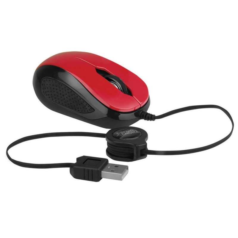 Mini Mouse optico retractil Rojo