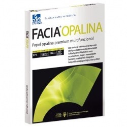 Copamex Papel Facia Opalina 120g/m², 100 Hojas de Tamaño Carta, Blanco