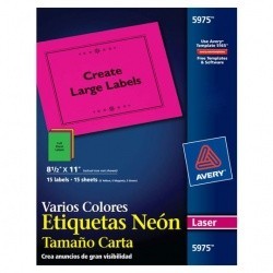 Avery Etiquetas de Identificación 5975, 15 Etiquetas de Tamaño Cart...