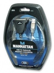 Manhattan Convertidor de USB a Paralelo para Impresora, USB A a DB2...