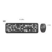 Kit Teclado Y Mouse Acteck Creator Chic Colors Mk475 Inalambrico Con Receptror Usb 2.4 Ghz Negro