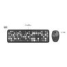 Kit Teclado Y Mouse Acteck Creator Chic Colors Mk475 Inalambrico Con Receptror Usb 2.4 Ghz Negro