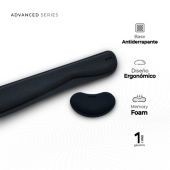 Acteck Descansa Muñecas 2 En 1 Cushy Memory Foam Negro Ac-934336