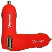 Cargador Para Auto Vorago Au-103 Con 2 Puertos Usb Rojo