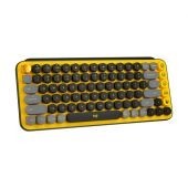 Teclado Inalámbrico Logitech Pop Keys Función Emojis Blast Inglés Amarillo 920-010713