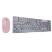 Kit Teclado Y Mouse Perfect Choice Pc-201069 Ballon Inalámbrico Niños Rosa