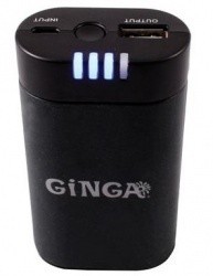 Cargador Portátil Ginga GIN-POWERB3600, 3600mAh, Negro