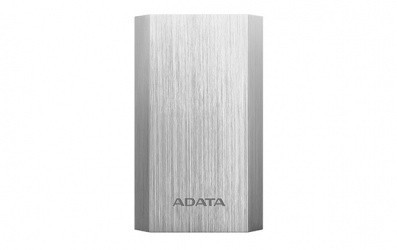 Cargador Portátil Adata Power Bank AA10050, 10.050mAh, Plata
