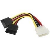 Cable X-Case Tipo "Y" Sata 4 Pin Molex Hembra - 2X Sata 15 Hembra Acccable04
