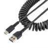 Cable Espiral Usb Startech.Com Usb-A Macho - Usb-C Macho 50Cm Negro R2Acc-50C-Usb-Cable