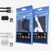 Kit 20 Cables Micro Usb Vorago Cab-113 (10 Negros Y 10 Blancos)