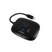 Hub Batauro Usb-C Macho - 4 X Usb 3.0 Hembra Negro Hu-40
