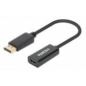 Adaptador Manhattan Active Displayport A Hdmi 4K@60Hz 153713