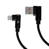 Cable Vorago Cab-306 Usb A Lightning 2.4A 1M 90 Grados Negro