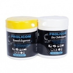 Prolicom Paños húmedos para Pantallas LCD/TFT/Plasma, 2 Piezas