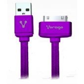 Cable Usb A Macho Vorago 30-Pin Dock Para Productos Apple 1M Morado Cab-118-Morado