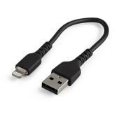 Cable De Carga Certificado Startech.Com Mfi Lightning Macho A Usb-A 2.0 Macho 15Cm Neg Rusbltmm15Cmb