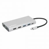 Docking Station Manhattan 130660 Usb-C 4X Usb 2X Usb-C 3X Hdmi 1X Rj-45 1X Sd 1X Micro Sd Gris