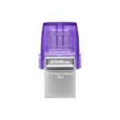 Memoria Usb Kingston Datatraveler Microduo 3C 256Gb Usb-A Usb-C 200Mb/S Morado Dtduo3Cg3/256Gb