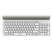 Teclado Multidispositivo Acteck Inspire Comp Ti695 Inalámbrico Bt Blanco Ac-934213