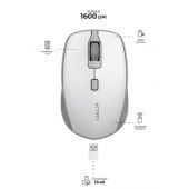 Mouse Acteck Óptico Optimize Trip Mi670 1600Dpi 4 Botones Inalámbrico Usb Blanco Ac-934138