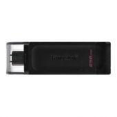 Memoria Usb Kingston Datatraveler 70 256Gb Usb-C 3.2 Negro Dt70/256Gb
