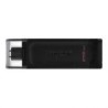 Memoria Usb Kingston Datatraveler 70 256Gb Usb-C 3.2 Negro Dt70/256Gb