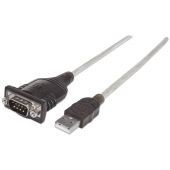 Convertidor Manhattan Usb A Serial Db9M 1.8 Mts 115 Kbps 151849