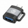 Adaptador Usb Manhattan Usb-C A Usb-A V3.2 Gris / Negro 356312