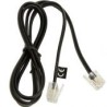 Cable Adaptador Jabra 8800-00-101 Para Teléfono Rj-9 Macho A Rj-6 Macho Negro