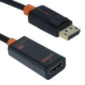 Cable Adaptador Ovaltech Displayport Macho - Hdmi Hembra Negro / Naranja Ovdp-Hdmia