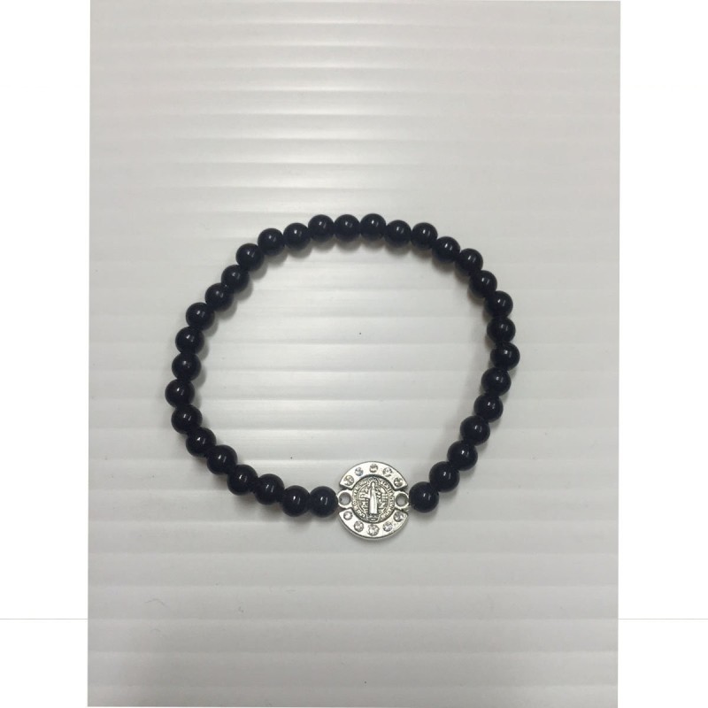 Pulseras Perlas Neg Sb880322-02-Be11 Estampa Italiana
