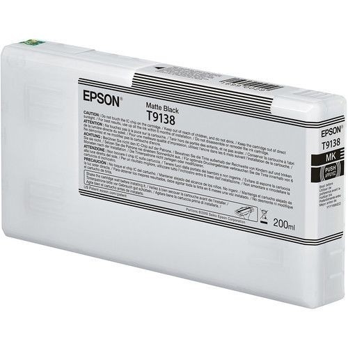 Cartucho de Tinta EPSON T9138 UltraChrome HD Mate Negro
