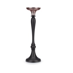 Candelabro Aluminio Cobre con Blanco o Negro 38 Cm
