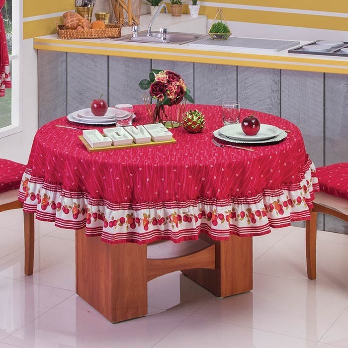 Mantel Circular Cerezas