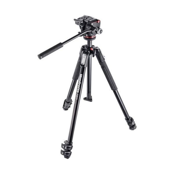 Kit Tripié Manfrotto MK190X3-2W de Aluminio con Cabeza Fluida