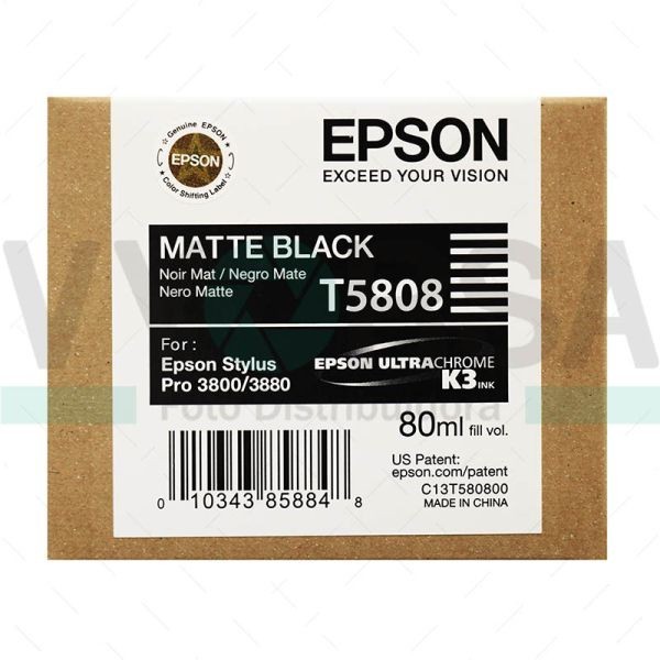 Cartucho de Tinta EPSON T580800 Negro Mate