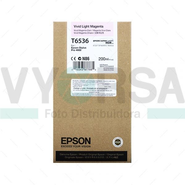 Cartucho de Tinta EPSON T6536 Magenta Claro Vivo