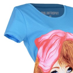 Playera Estampado Cuadro Mujer Labios Phiilantrophy