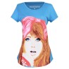 Playera Estampado Cuadro Mujer Labios Phiilantrophy