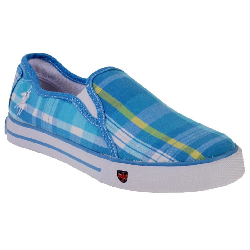 Tenis Slip On con Madras Dama Polo Club Mod. Mw 701-07