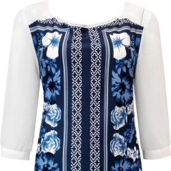 Blusa Larga con Estampado Floral Apostrophe